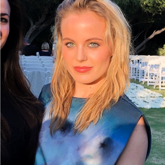 NWOT ASOS size 6 MIDI dress with asymmetrical hemline with watercolor effect - Picture 16 of 16